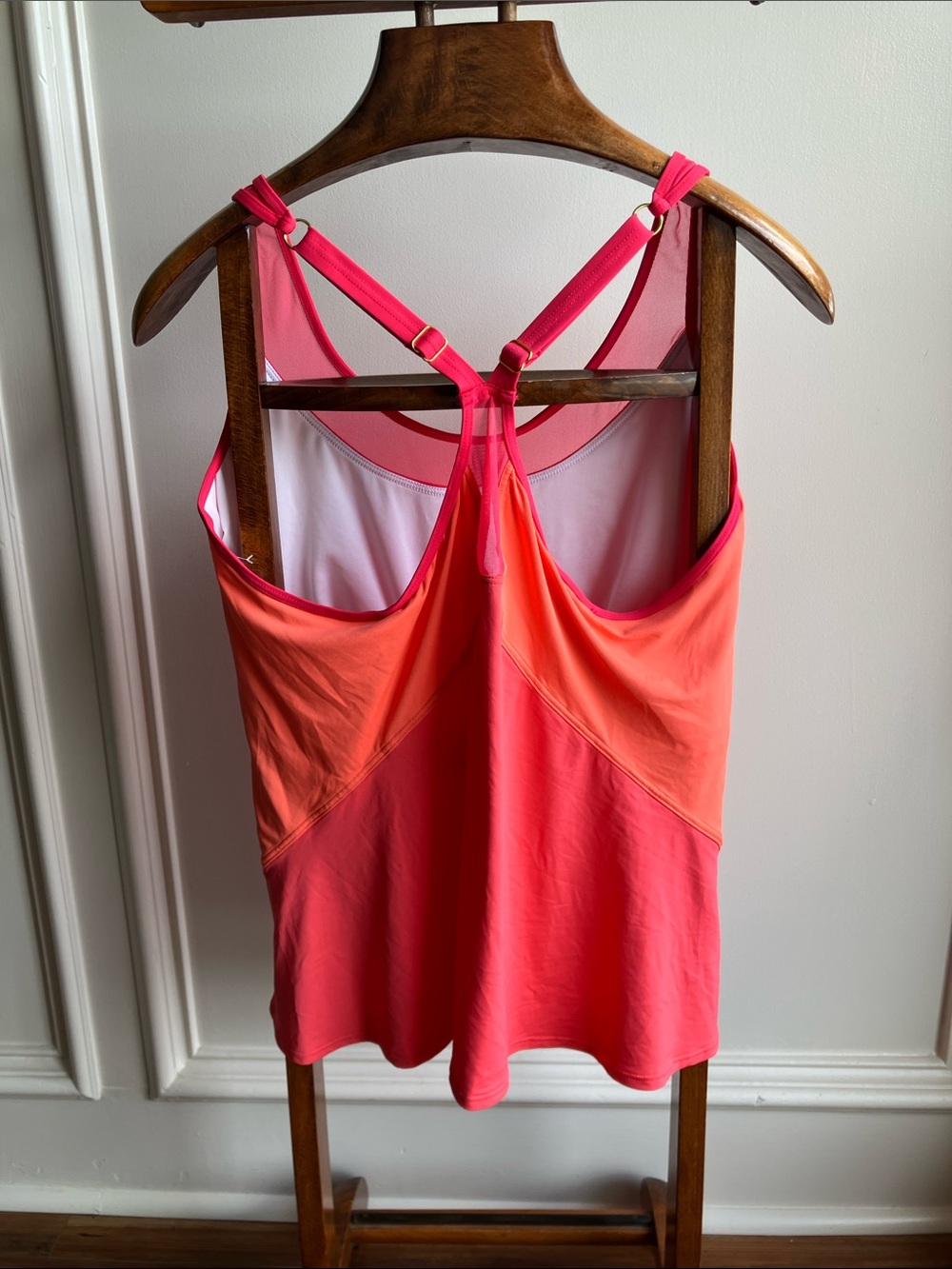 Coco Reef White Swim Top with Pink Accent - Picture 3 of 8